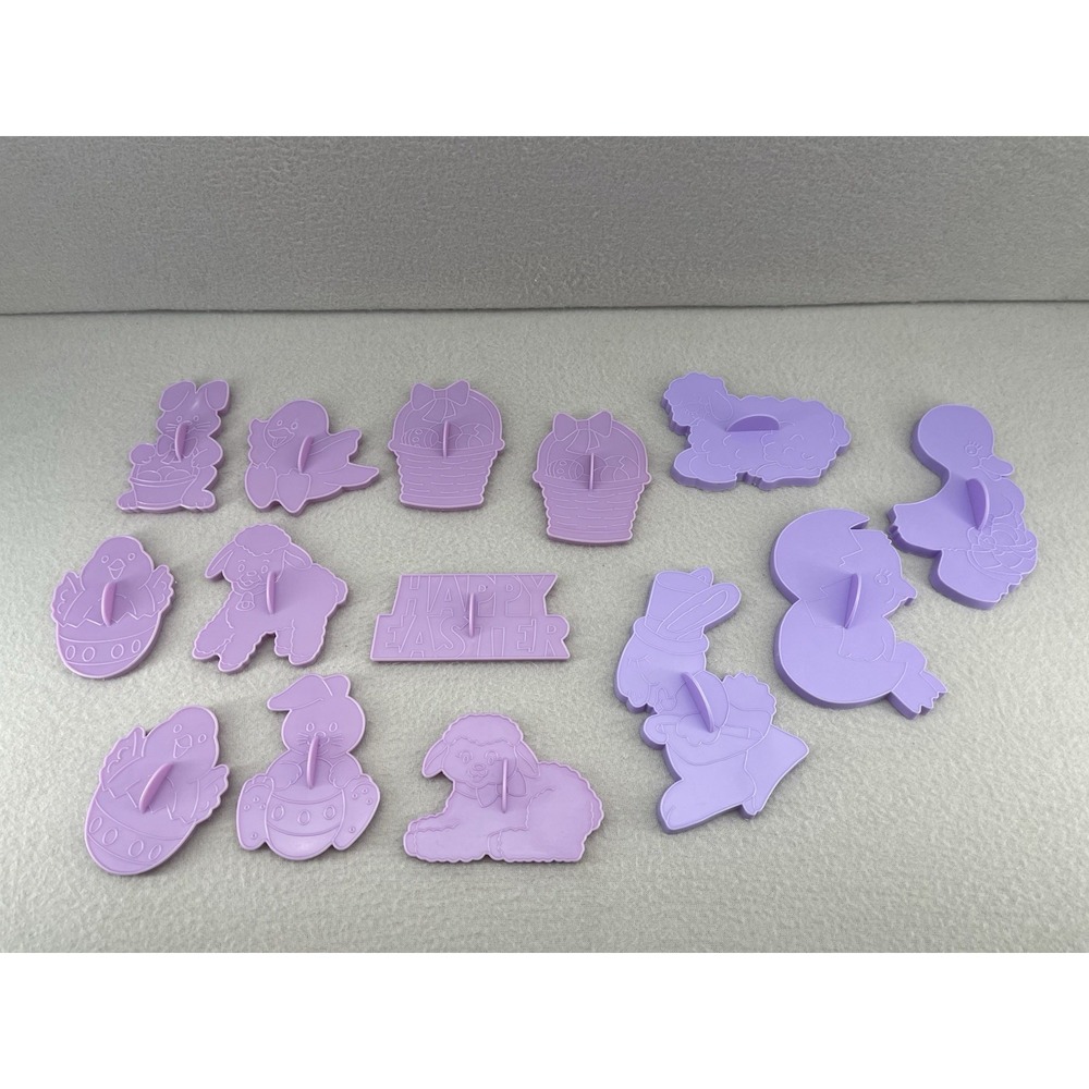 Vintage Wilton Easter Cookie Cutter Lot – 14 Total – 1990 & 1978 – Bunnies, Chic